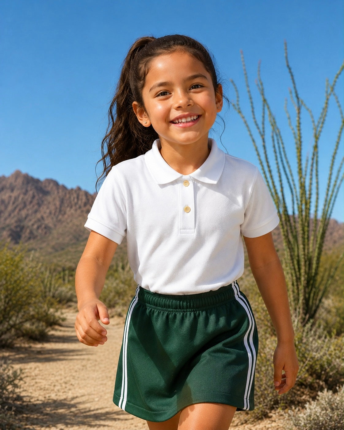 Falda-Short Deportivo Niña SHDUGR — Verde Botella — Preescolar