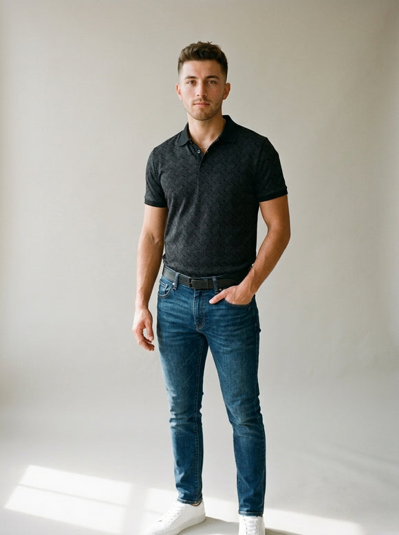 CAMISA TIPO POLO PAVINI P-3259 BLACK