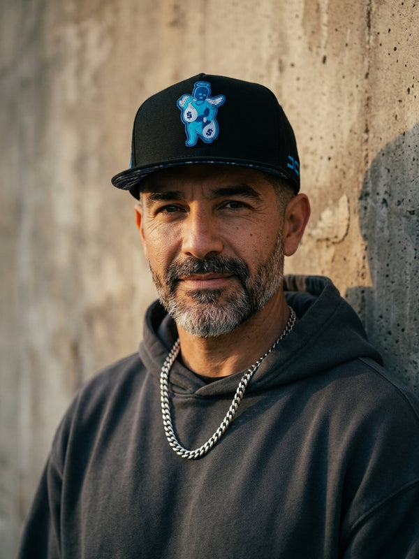 Gorra JC Hats X Junior H Angel Azul