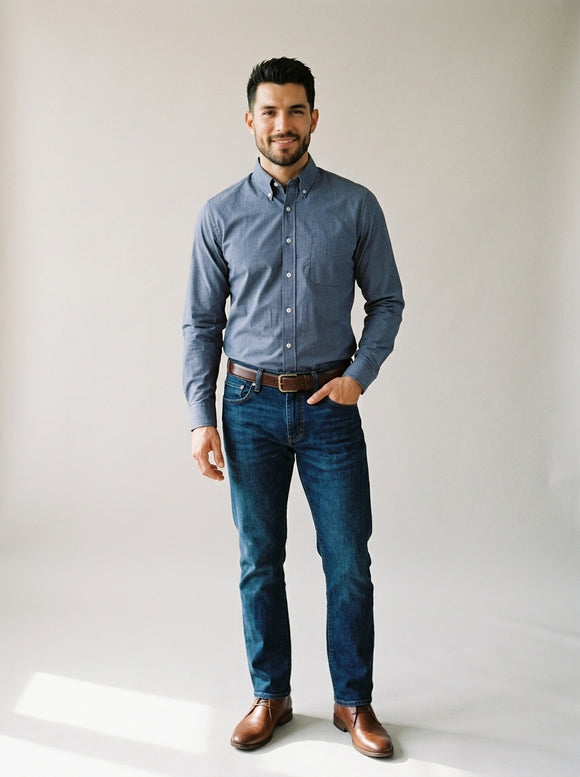 CAMISA SOUL & BLUES AZUL MARINO #44 A0095 - A0096 - A0097