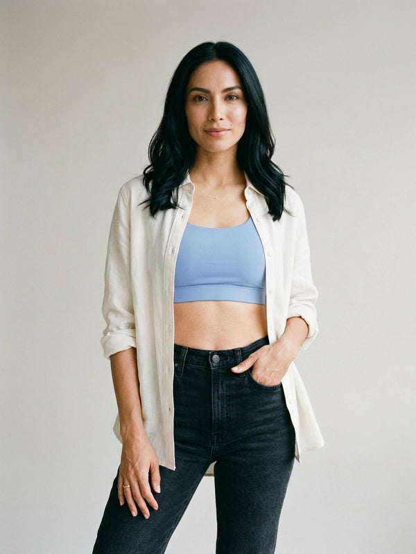 Solid Double Crisscross Back Bra Top