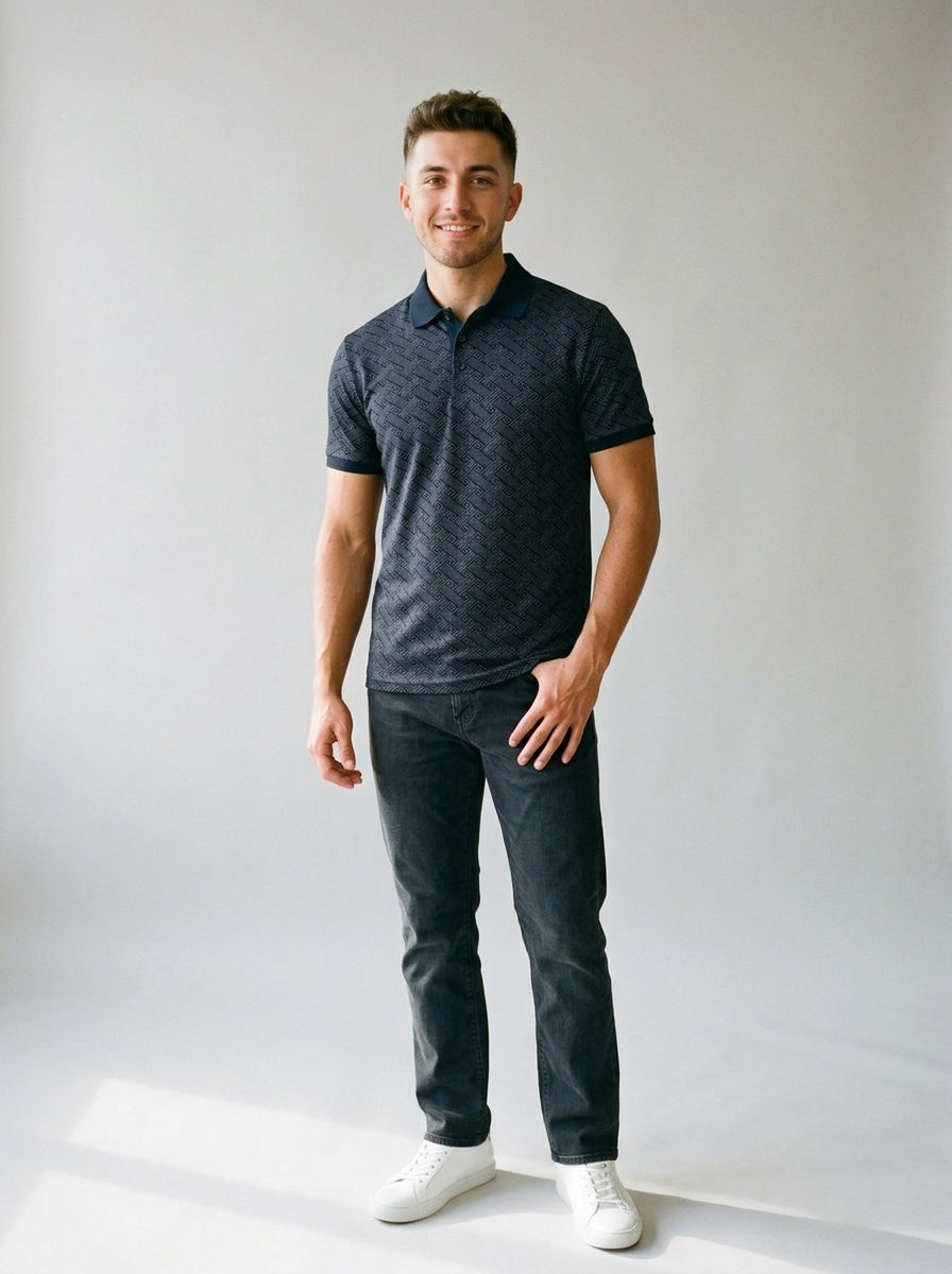 Camisa Tipo Polo Pavini Navy