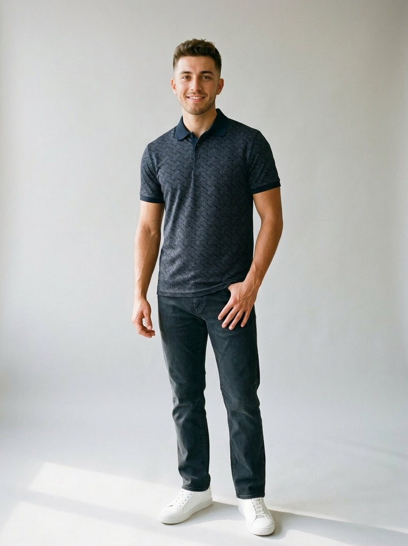 Camisa Tipo Polo Pavini Navy