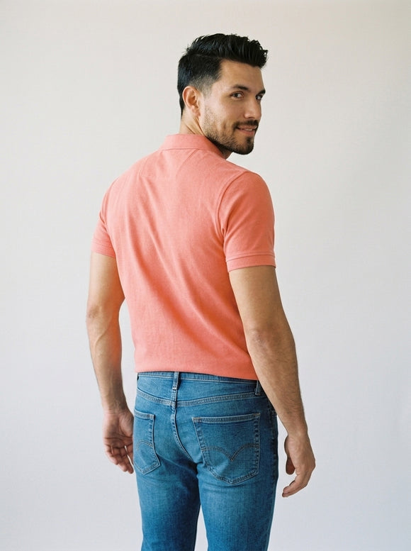 Playera Polo Coral Regular Fit