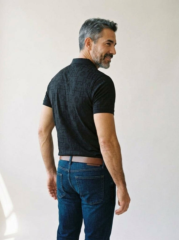 PLAYERA TIPO POLO PAVINI CON ESTAMPADO PT-3026