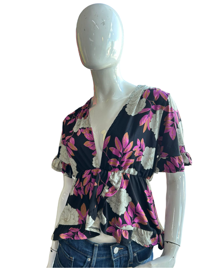 BLUSA HEART & HIPS ESTAMPADO FLOREADO. | CI: HHDBL088