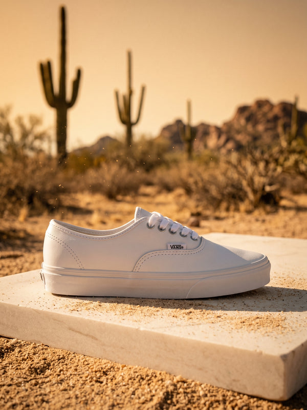 Tenis Vans Authentic Leather True White Piel Skate