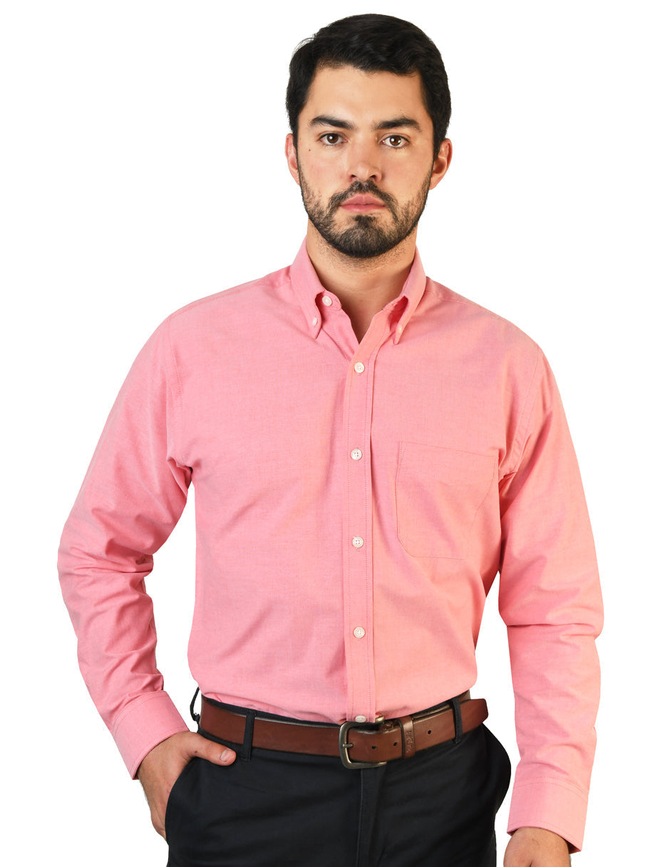 CAMISA OXFORD INGLES CORAL A0205