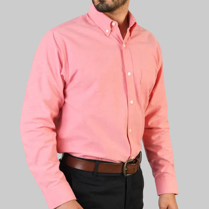 Camisa Oxford Ingles Coral