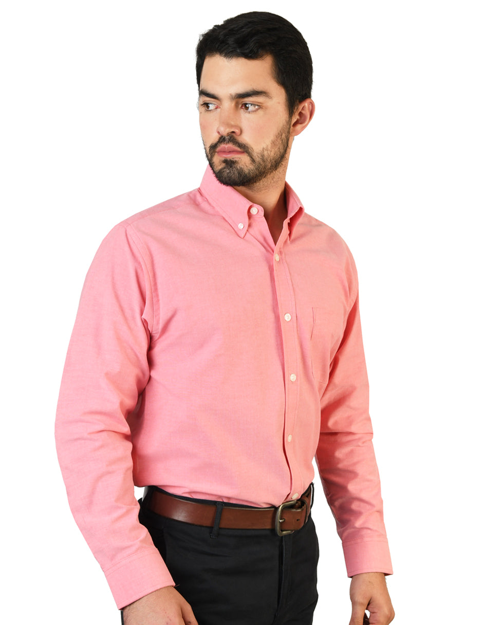 CAMISA OXFORD INGLES CORAL A0205