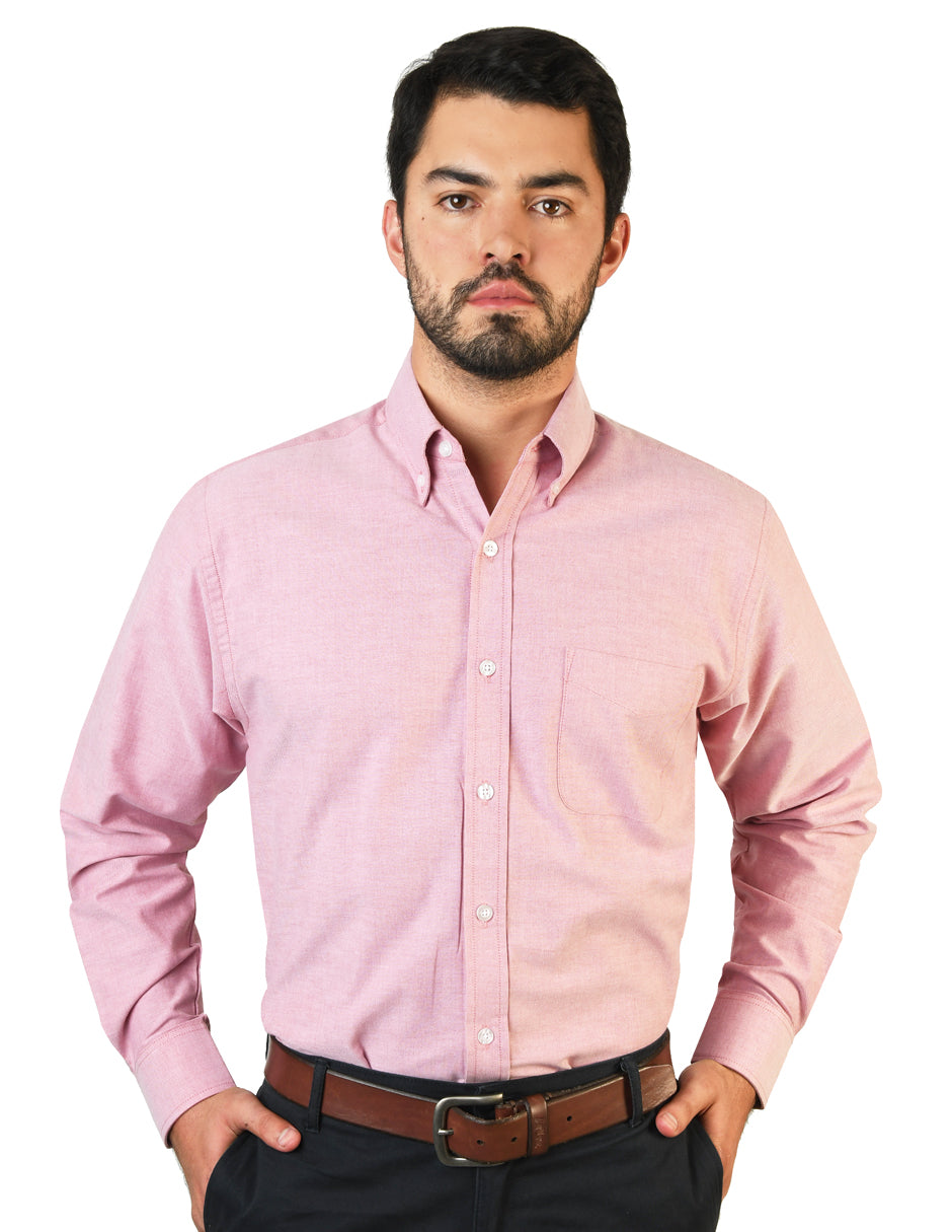 CAMISA OXFORD INGLES LADRILLO A0207