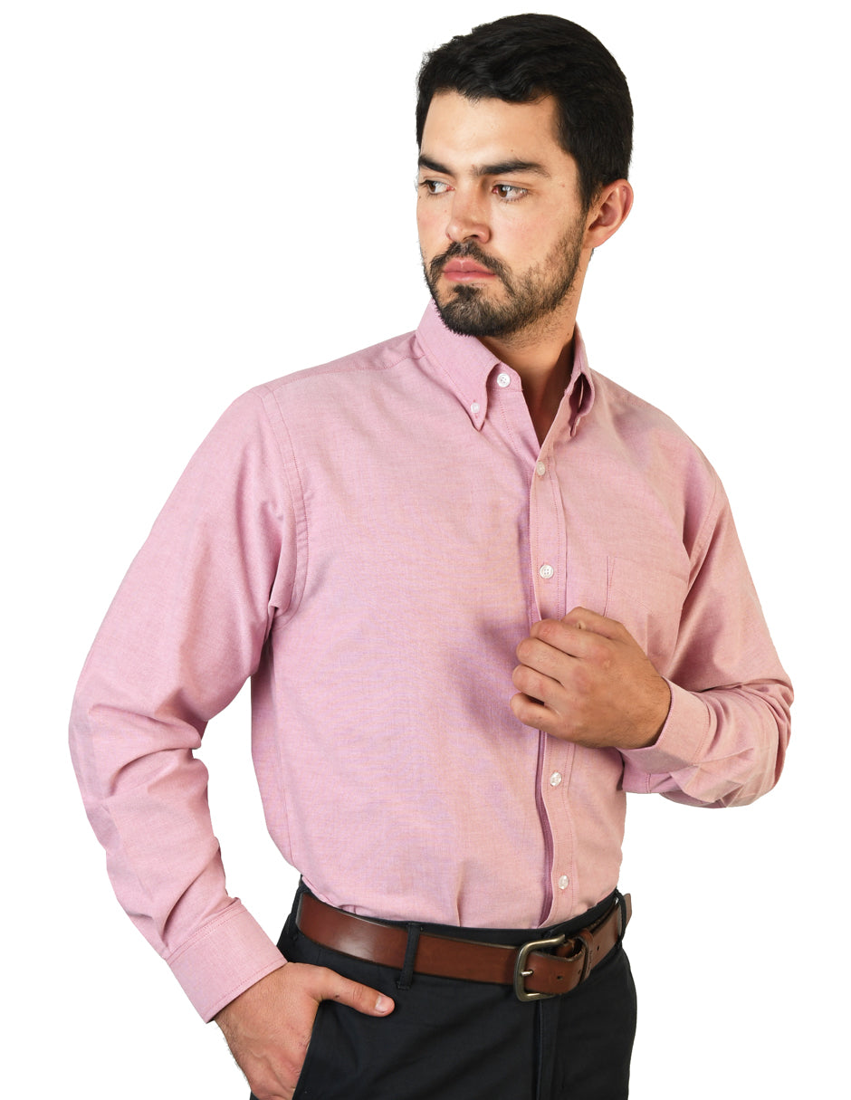 CAMISA OXFORD INGLES LADRILLO A0207