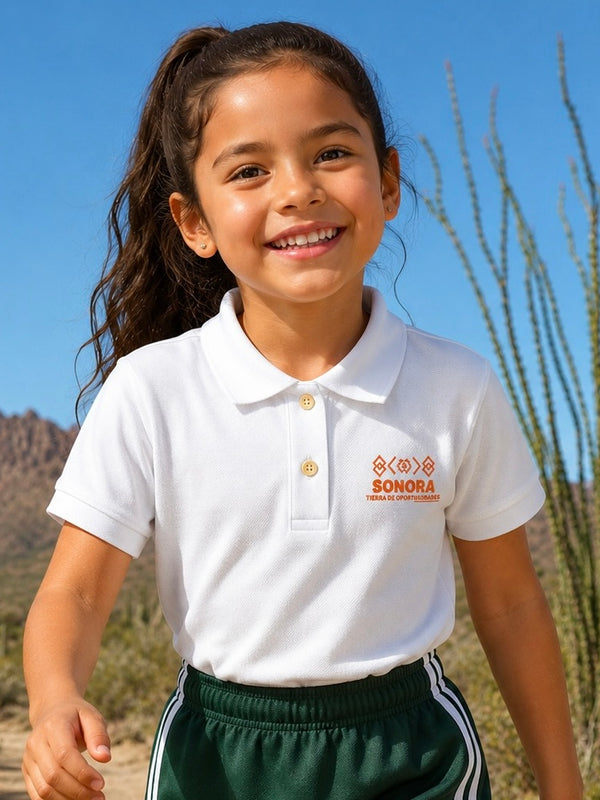 Playera Polo Niña Escudo Sonora