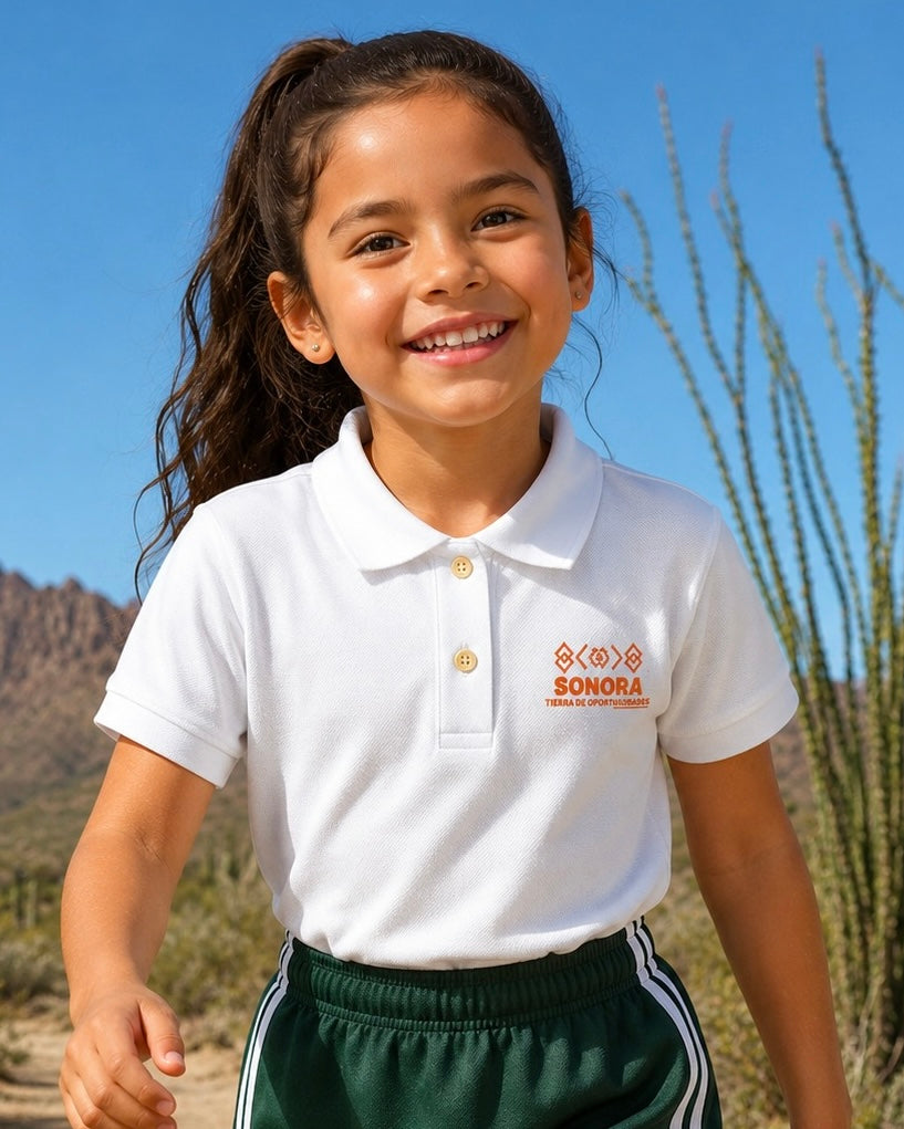 Playera Polo Niña Escudo Sonora