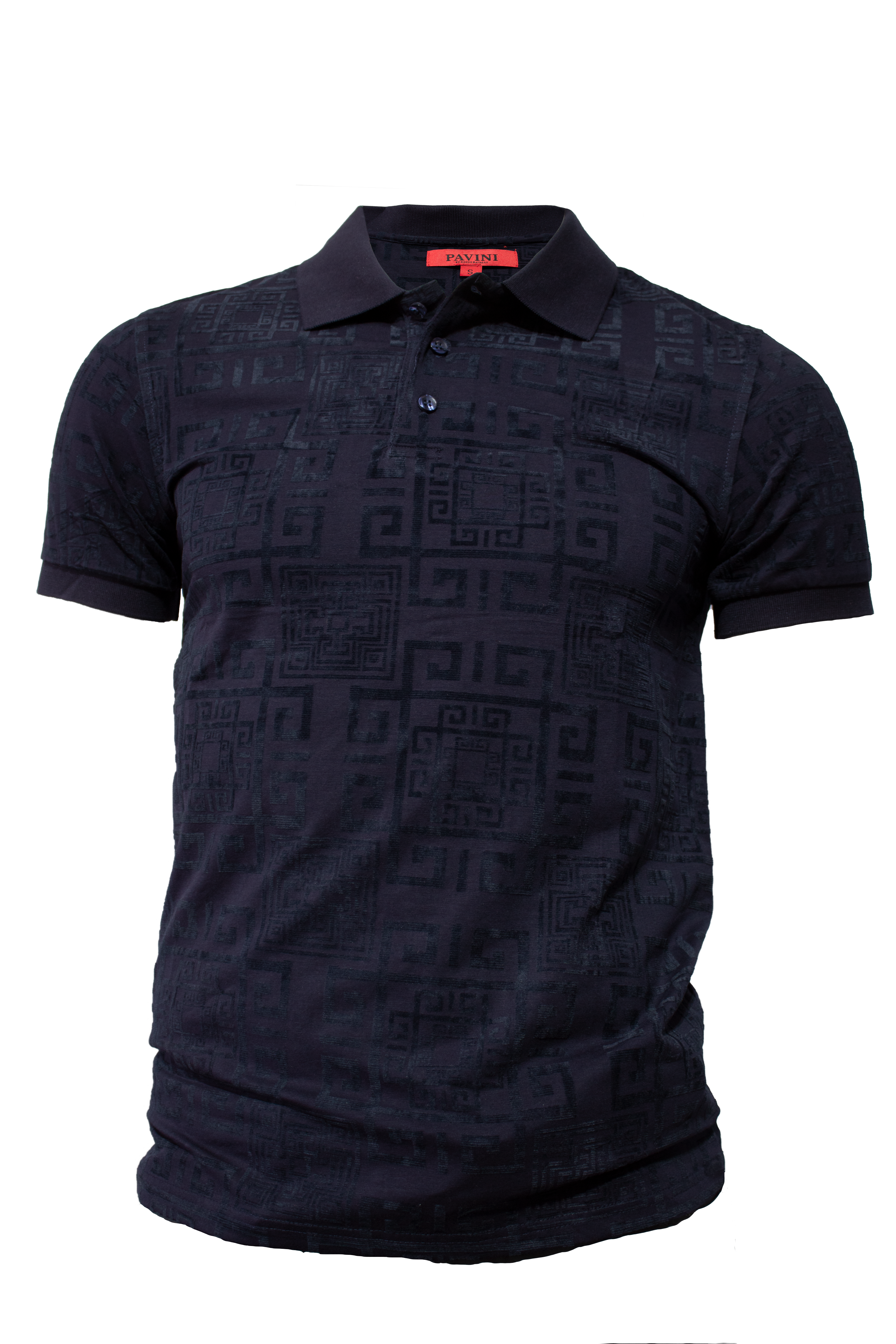 PLAYERA TIPO POLO PAVINI ESTAMPADO TEXTURIZADO PT-2203