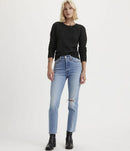 Levi's Wedgie High Rise Straight Leg Destructed Jeans 349640208-3