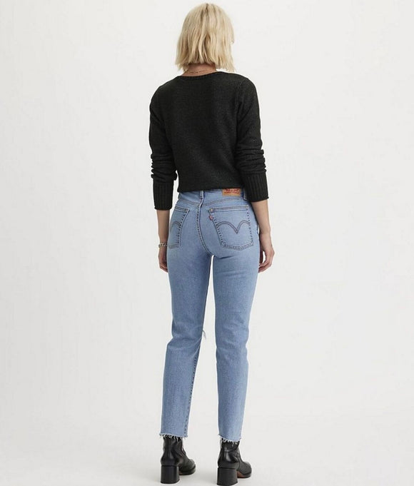 Levi's Wedgie High Rise Straight Leg Destructed Jeans 349640208