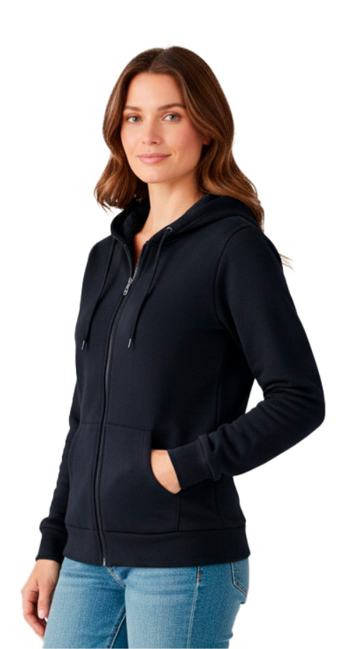 SUDADERA con Ziper Capucha y Cangurera LEEHANTON DAMA L505D