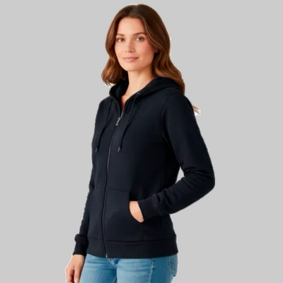 SUDADERA con Ziper Capucha y Cangurera LEEHANTON DAMA L505D