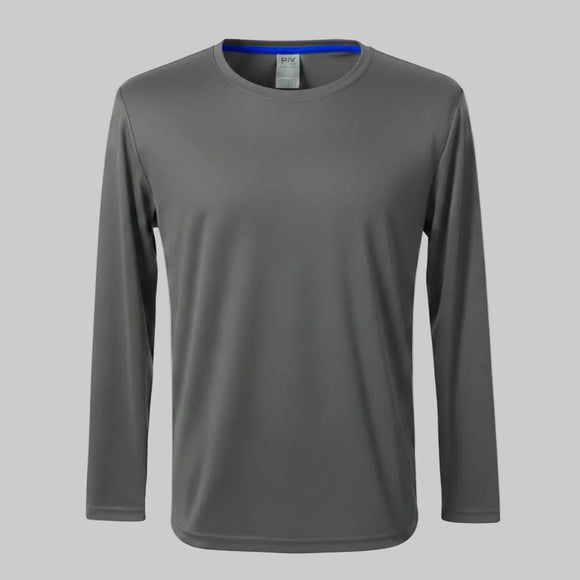 PLAYERA DEPORTIVA POLIÉSTER MANGA LARGA CABALLERO - PLAYERYTEES- ESTILO 950CL — PLAYERYTEES