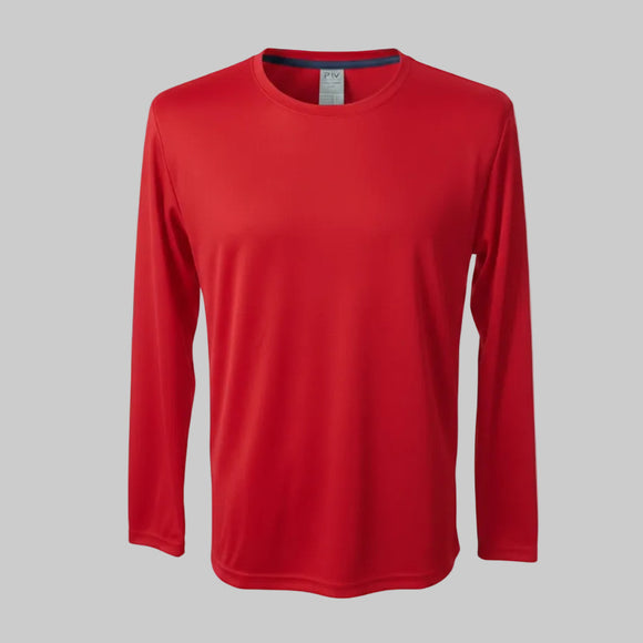 PLAYERA DEPORTIVA POLIÉSTER MANGA LARGA CABALLERO - PLAYERYTEES- ESTILO 950CL — PLAYERYTEES
