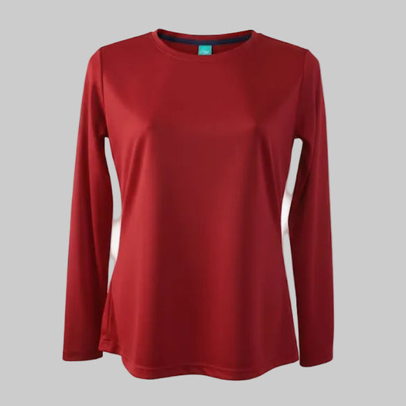 PLAYERA DEPORTIVA POLIÉSTER MANGA LARGA DAMA - PLAYERYTEES- ESTILO 950DL — PLAYERYTEES