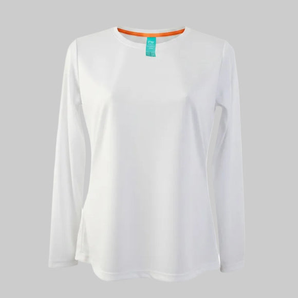 PLAYERA DEPORTIVA POLIÉSTER MANGA LARGA DAMA - PLAYERYTEES- ESTILO 950DL — PLAYERYTEES