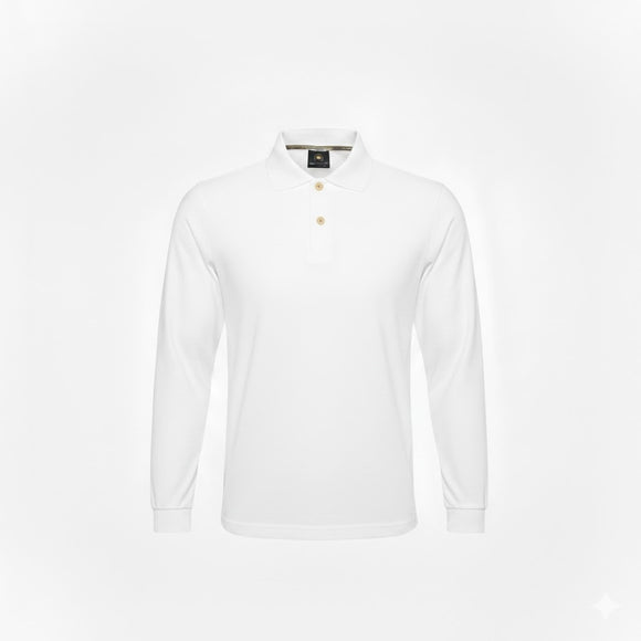 POLO MANGA LARGA ASSOLUTO DE LA LINEA GOLD PARA UNISEX - APOLC — ASSOLUTO