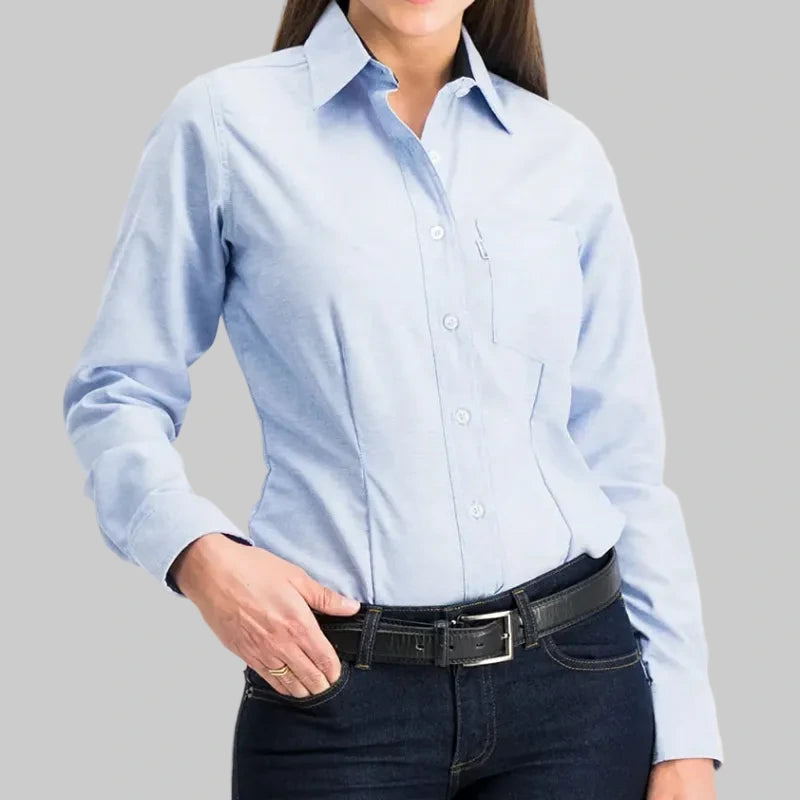 Blusa Unitam Oxford Celeste