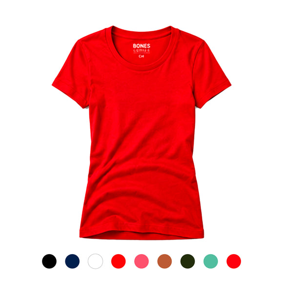 Playeras Bones Dama Combed Cuello redondo manga corta B370D