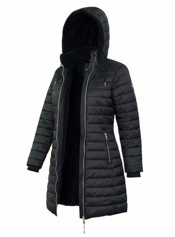 CHAMARRA LARGA C/GORRO DAMA WVE-008