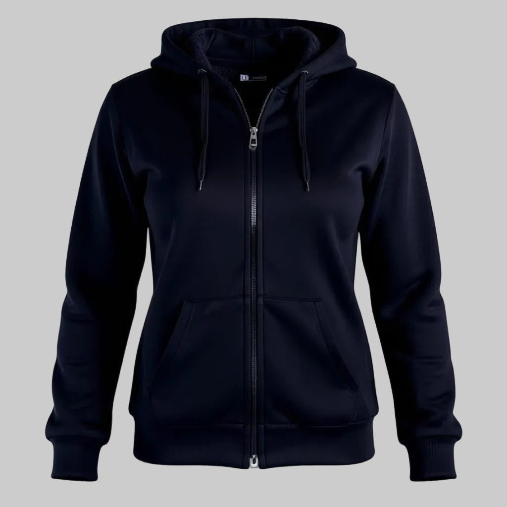 SUDADERA con Ziper Capucha y Cangurera LEEHANTON DAMA L505D — Lee Hanton