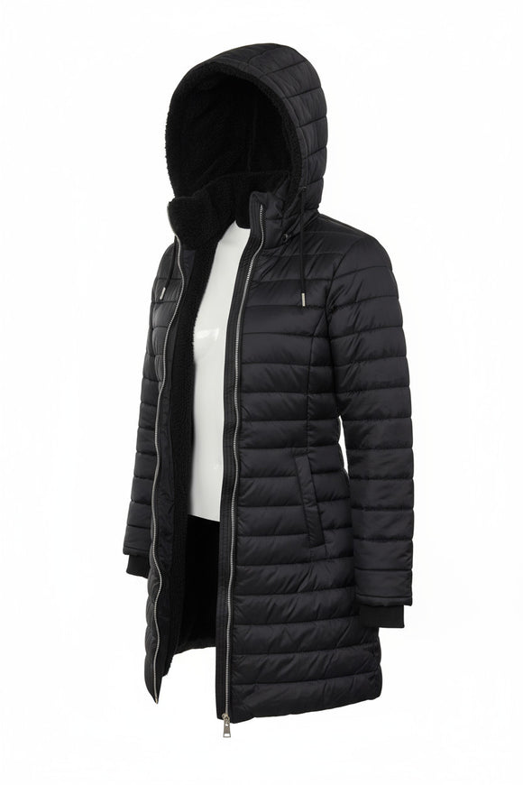 CHAMARRA LARGA C/GORRO DAMA WVE-008