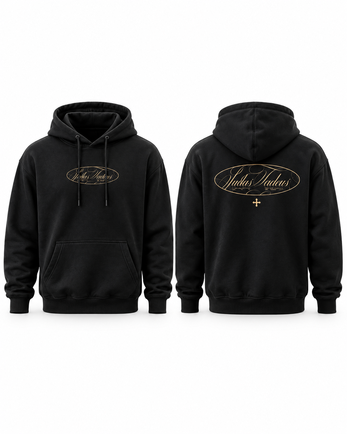 Sudadera Judas Tadeus con Capucha — Diseño Dorado