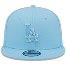 Los Angeles Dodgers New Era Light Blue Spring Color Basic 9FIFTY Snapback Hat-1