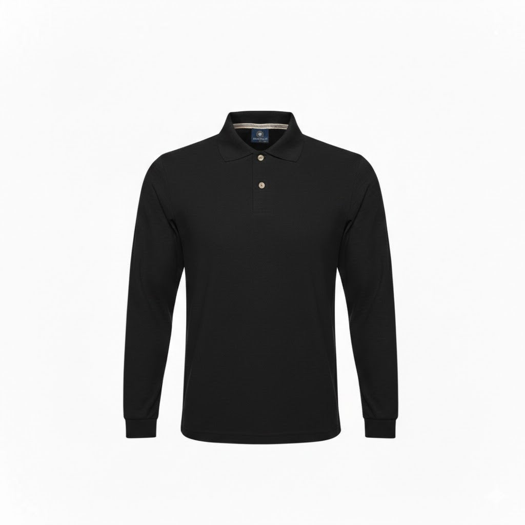 POLO MANGA LARGA ASSOLUTO DE LA LINEA GOLD PARA UNISEX - APOLC — ASSOLUTO