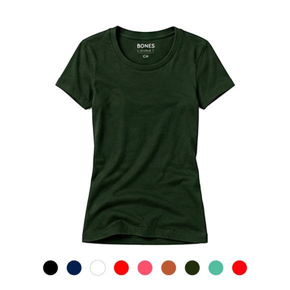 Playeras Bones Dama Combed Cuello redondo manga corta B370D