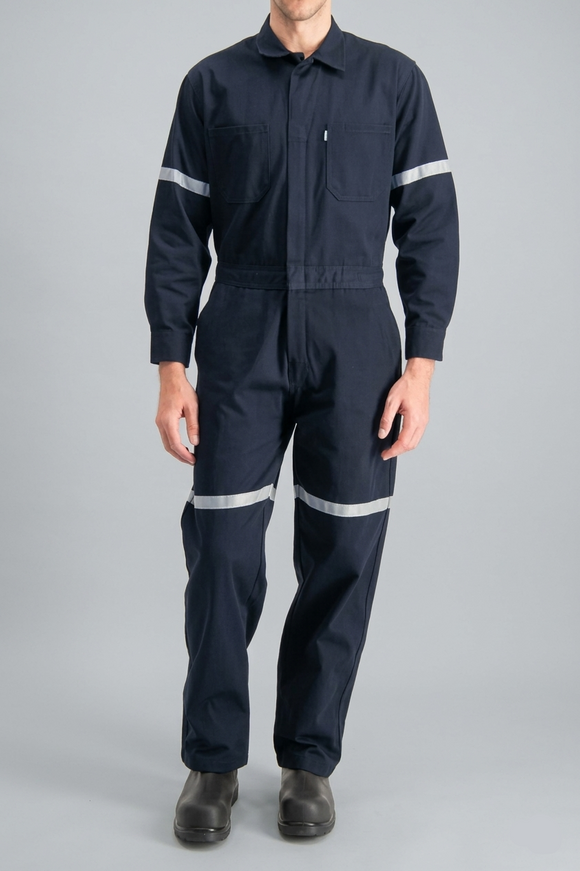 OVEROL GABARDINA UNITAM CON CINTA REFLEJANTE - U3810CC Y U2030CC — UNITAM
