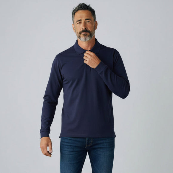 POLO POLIÉSTER SPORT MANGA LARGA CABALLERO- PLAYERYTEES - ESTILO 900CL — PLAYERYTEES