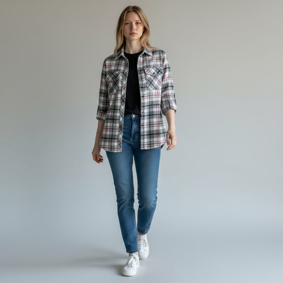 CHAMARRA MODA CUADROS C/FORRO WVE-018