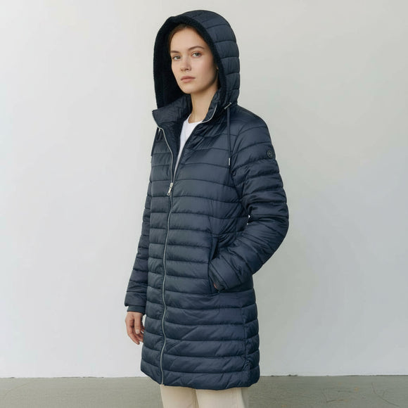 CHAMARRA LARGA C/GORRO DAMA WVE-008