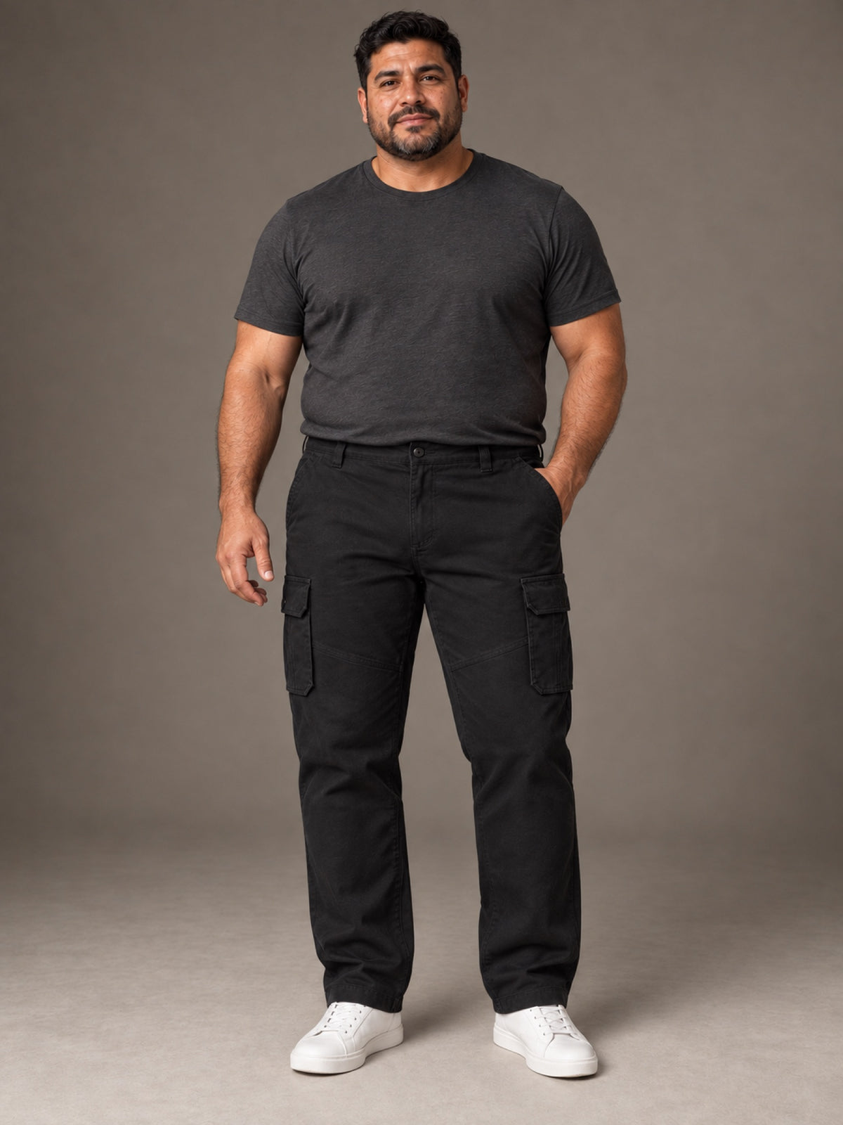 Pantalón Cargo de Gabardina Caballero Talla Extra Vertical Eagle