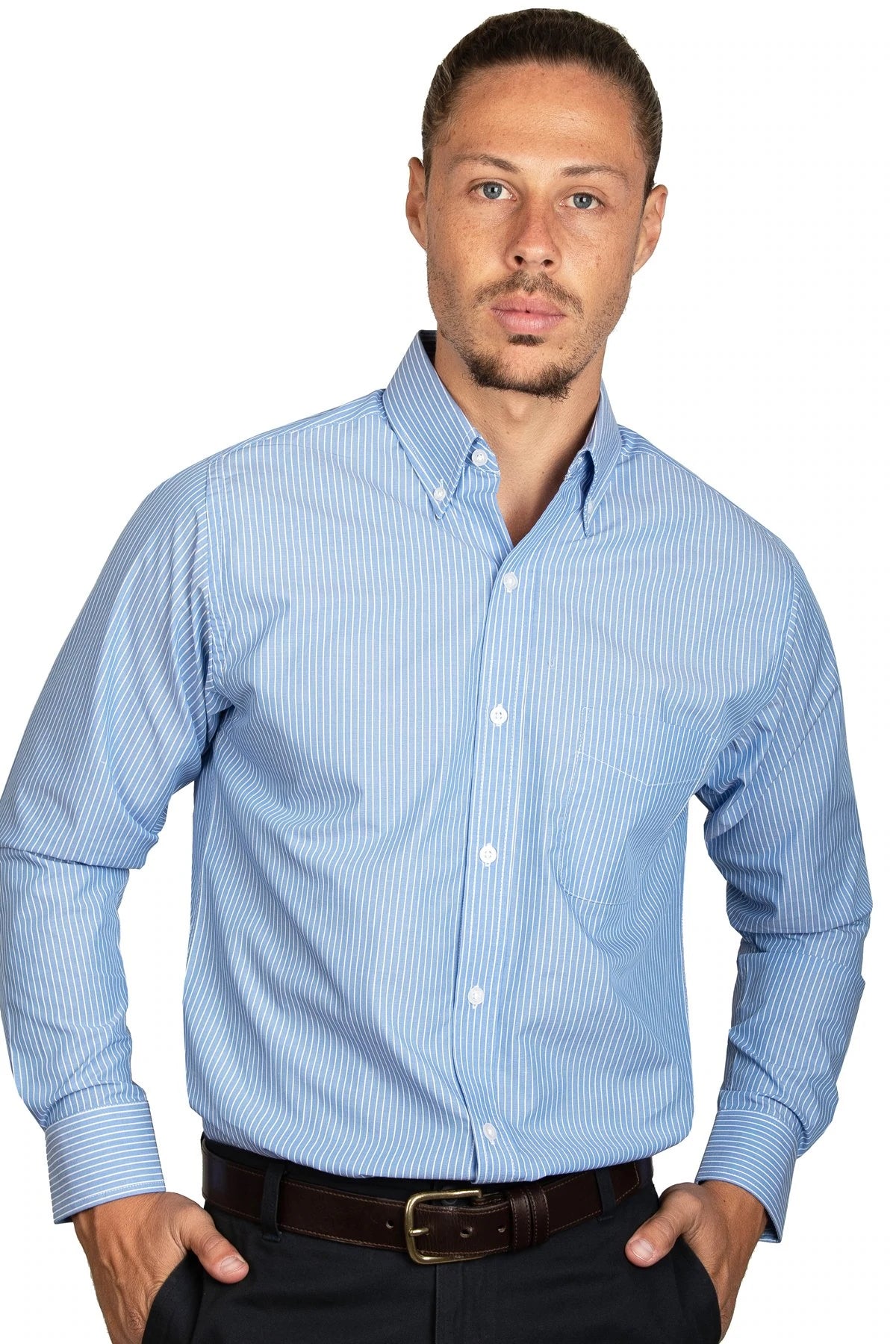 CAMISA SOUL AND BLUES AZUL CIELO #38 CLASSIC FIT - 0