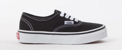 Tenis Vans Authentic Kids Black True White VN000WWX6BT — Vans